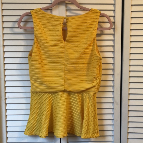 Marigold Yellow Peplum Top, size small - Picture 4 of 9